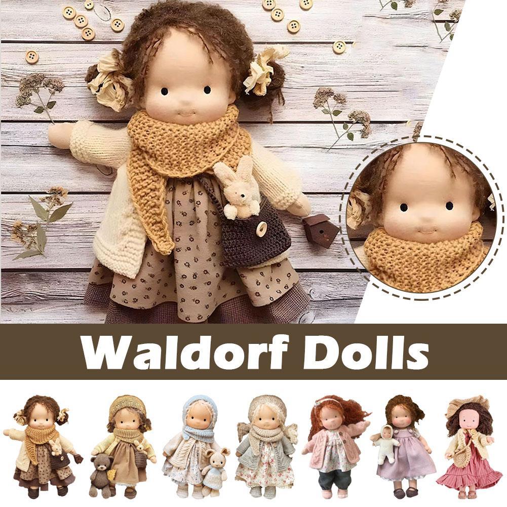 thumbnail image 2 of Wartleves Muñeca Waldorf hecha a mano, mini muñecas para vestir, mini linda muñeca nativa de esmalte;, 2 of 7
