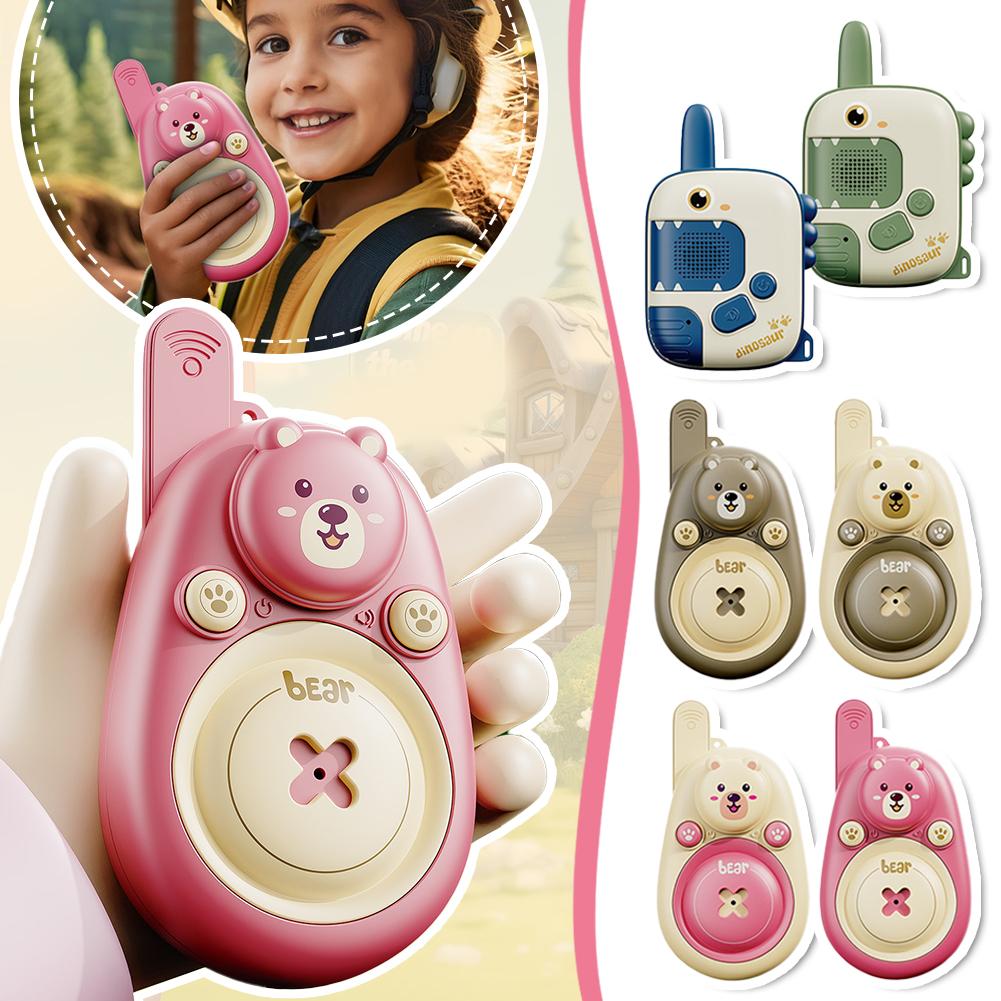 thumbnail image 2 of SGACAI Walkie Talkies para niños, juguetes para niños, walkie talkies de dinosaurio para niños, con cordón portátil, paquete de 2 lindos walkie talkies de dinosaurio, regalos de cumpleaños para niñ, 2 of 7