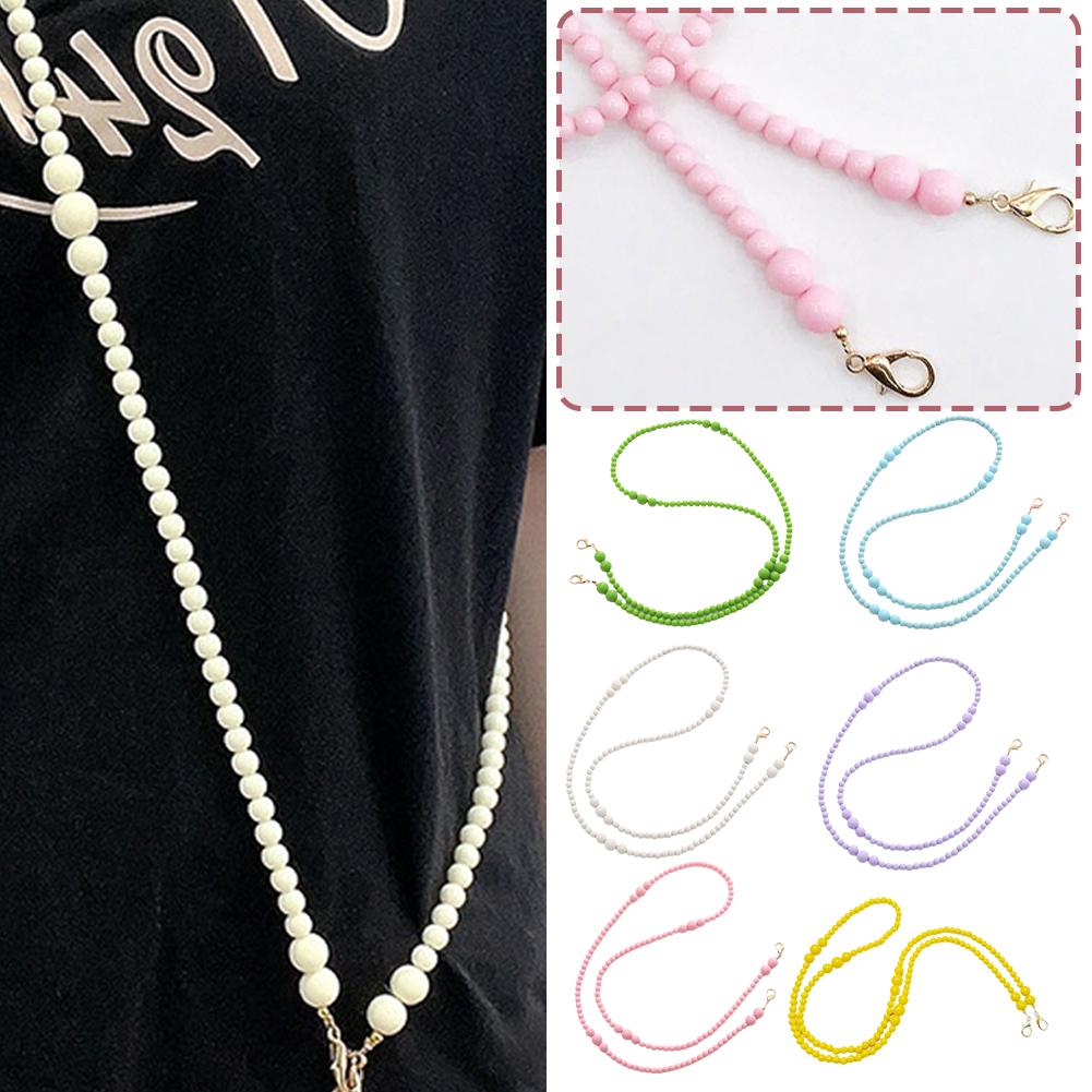 thumbnail image 2 of Ruifaya Nueva cadena de hombro de acrílico con forma de cruz diagonal, cuerda colgante con perlas para mujer, 2 of 7