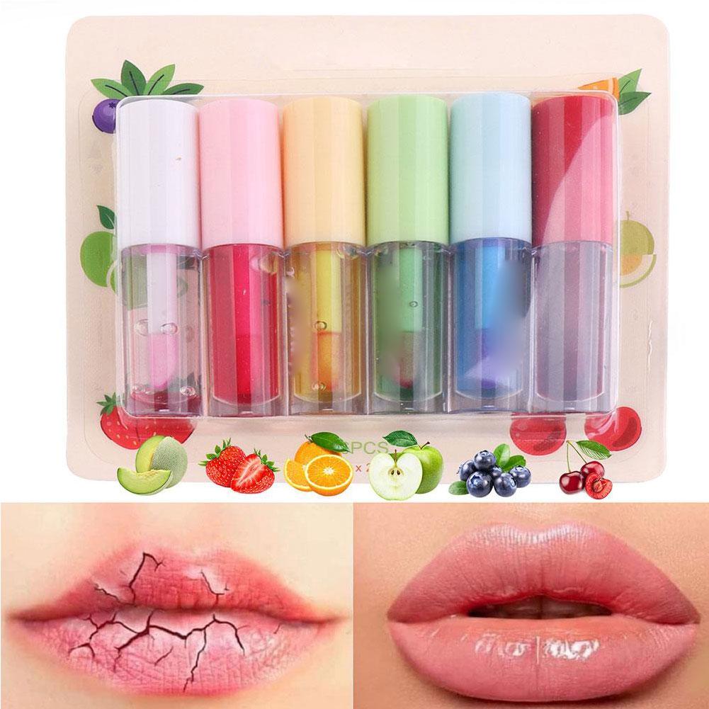 thumbnail image 3 of Ruifaya colores de brillo labial que cambian de color con sabor a frutas, 3 of 7