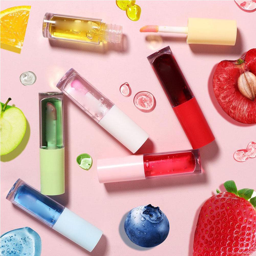thumbnail image 2 of Ruifaya colores de brillo labial que cambian de color con sabor a frutas, 2 of 7
