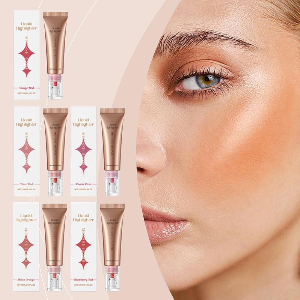 thumbnail image 2 of Wartleves Polvo iluminador líquido, rubor en crema, humecta, ilumina el rostro, nuevo C8, 2 of 7