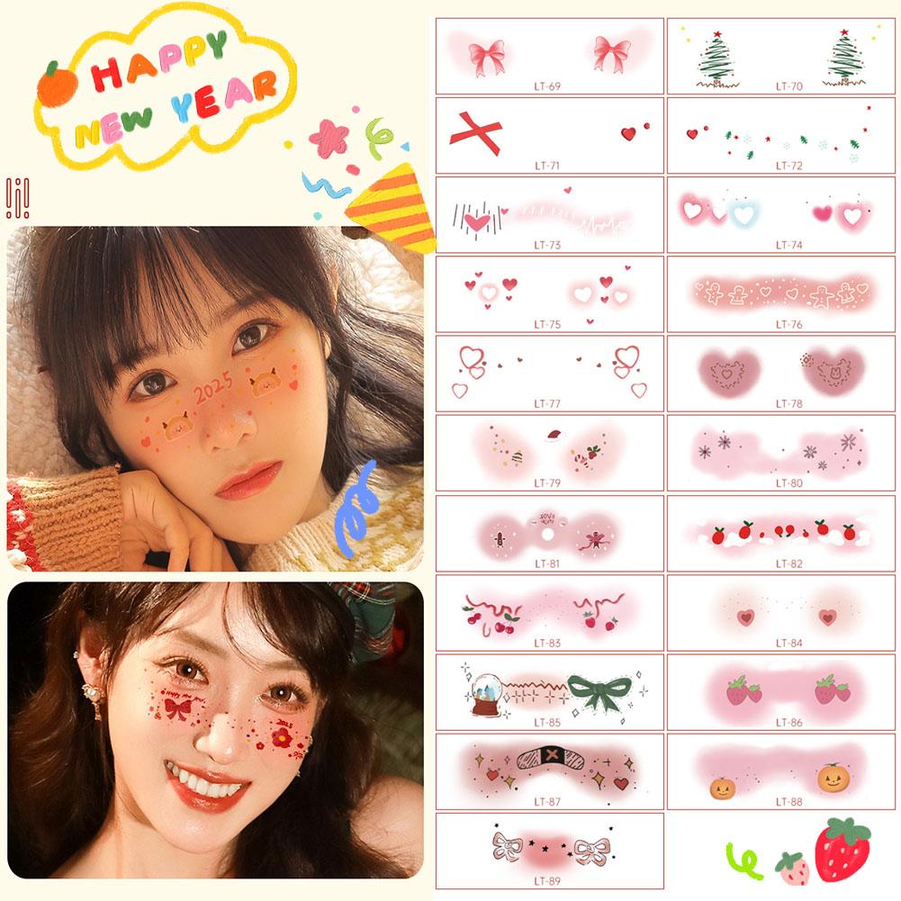 thumbnail image 3 of SGACAI Pegatinas de corazón dulce para la cara, tatuajes, festivales, fiestas, maquillajes faciales, 3 of 7