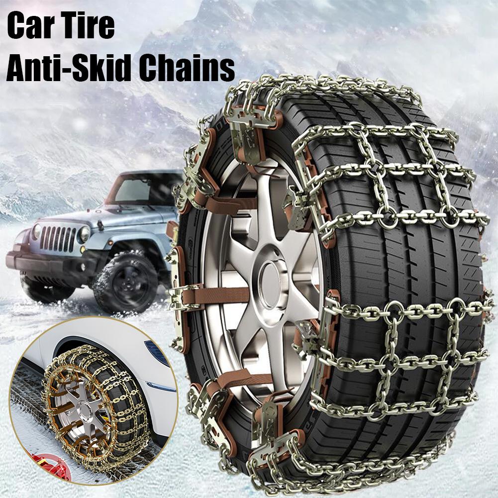 thumbnail image 4 of SGACAI Cadenas para neumáticos de nieve, cadenas para ruedas de tracción para neumáticos de automóviles, cadenas de engrosamiento de emergencia universales ajustables, cadenas reutilizables para ne, 4 of 7