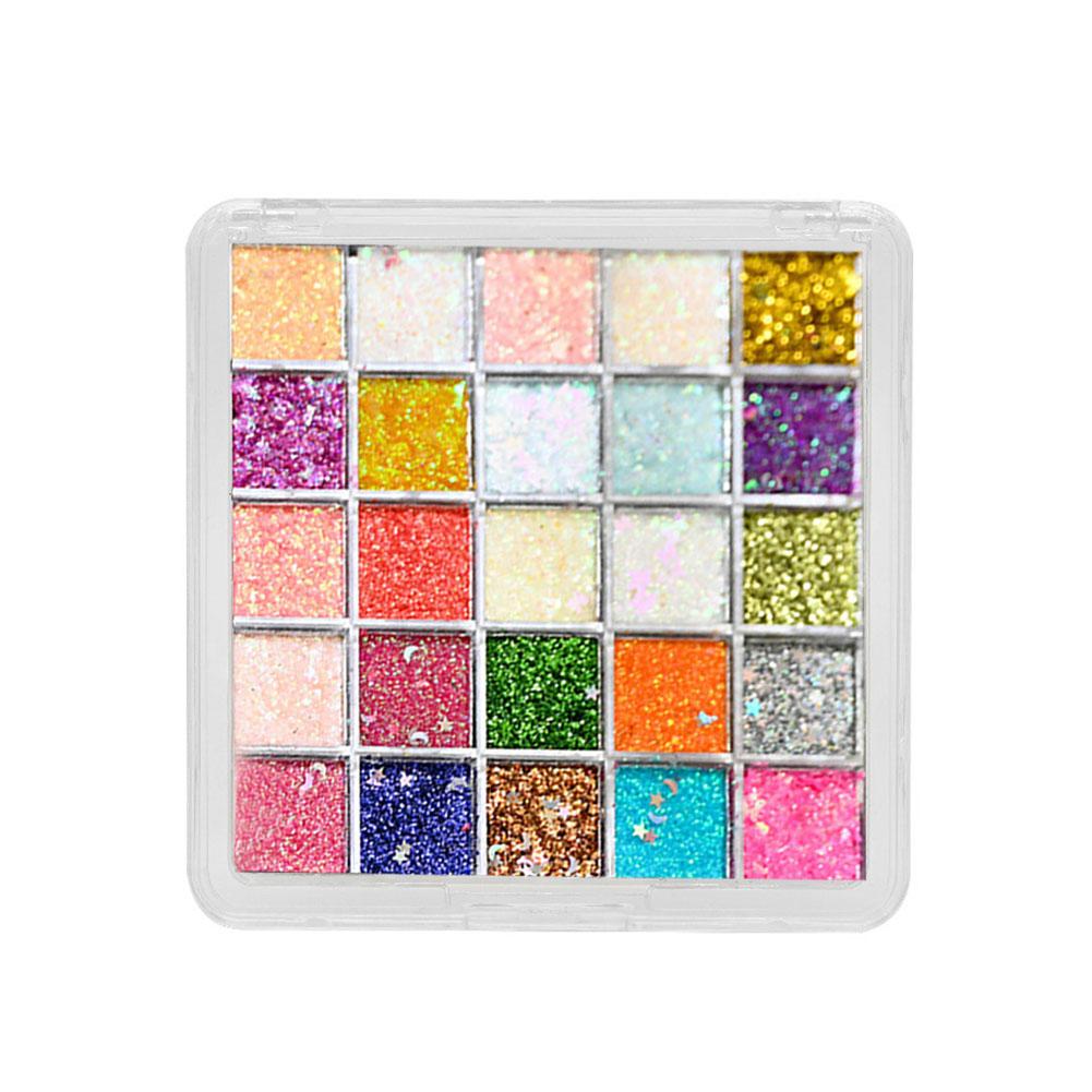 thumbnail image 5 of Ruifaya Sombra de ojos con purpurina de color 16/25, lentejuelas de sirena, maquillaje diario y de alto rendimiento Z7, 5 of 7