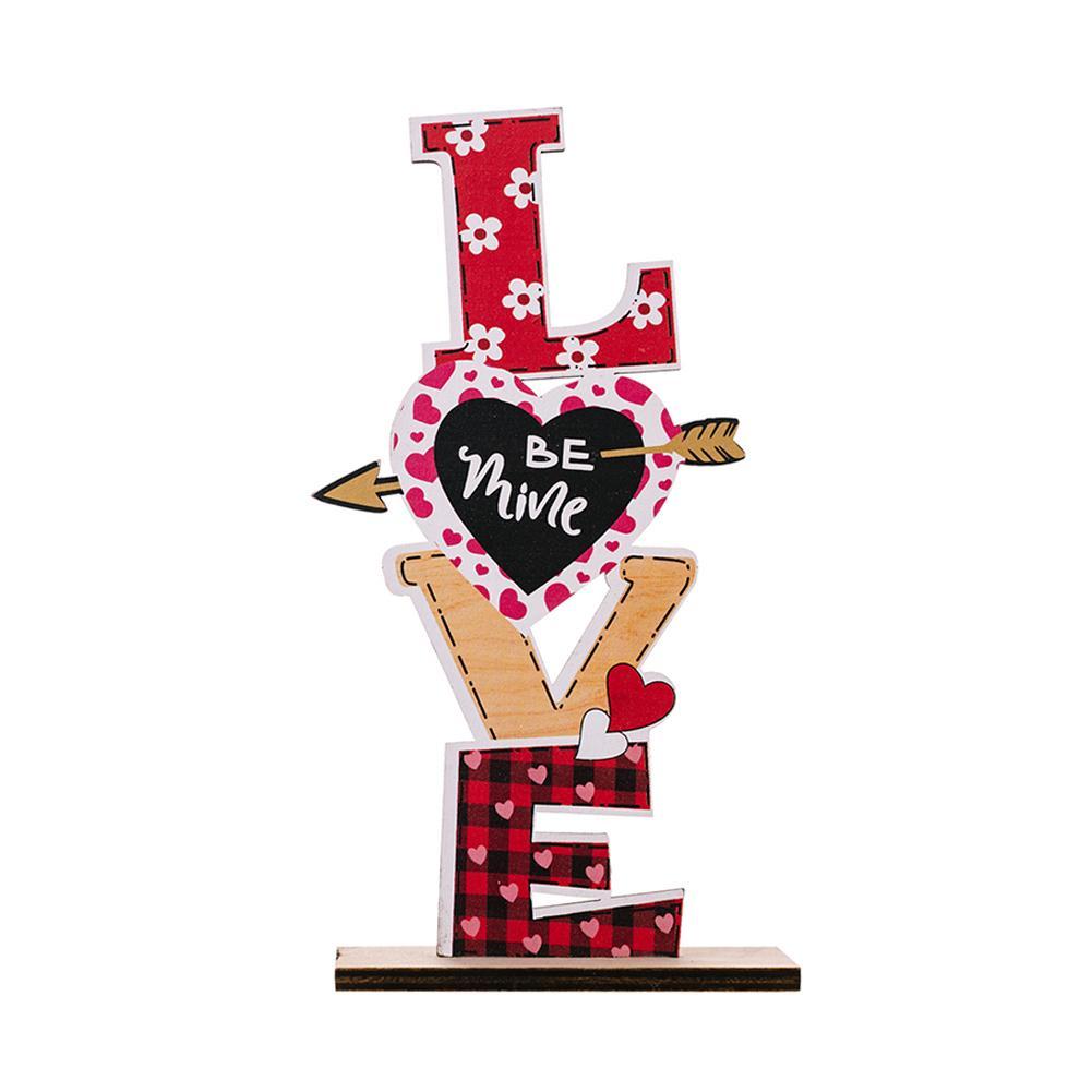 thumbnail image 4 of SGACAI Adornos de madera con forma de corazón para el día de San Valentín, decoración de ambientes para habitaciones, nuevo C6, 4 of 7