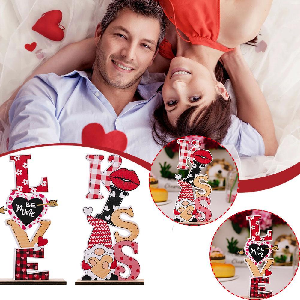 thumbnail image 2 of SGACAI Adornos de madera con forma de corazón para el día de San Valentín, decoración de ambientes para habitaciones, nuevo C6, 2 of 7
