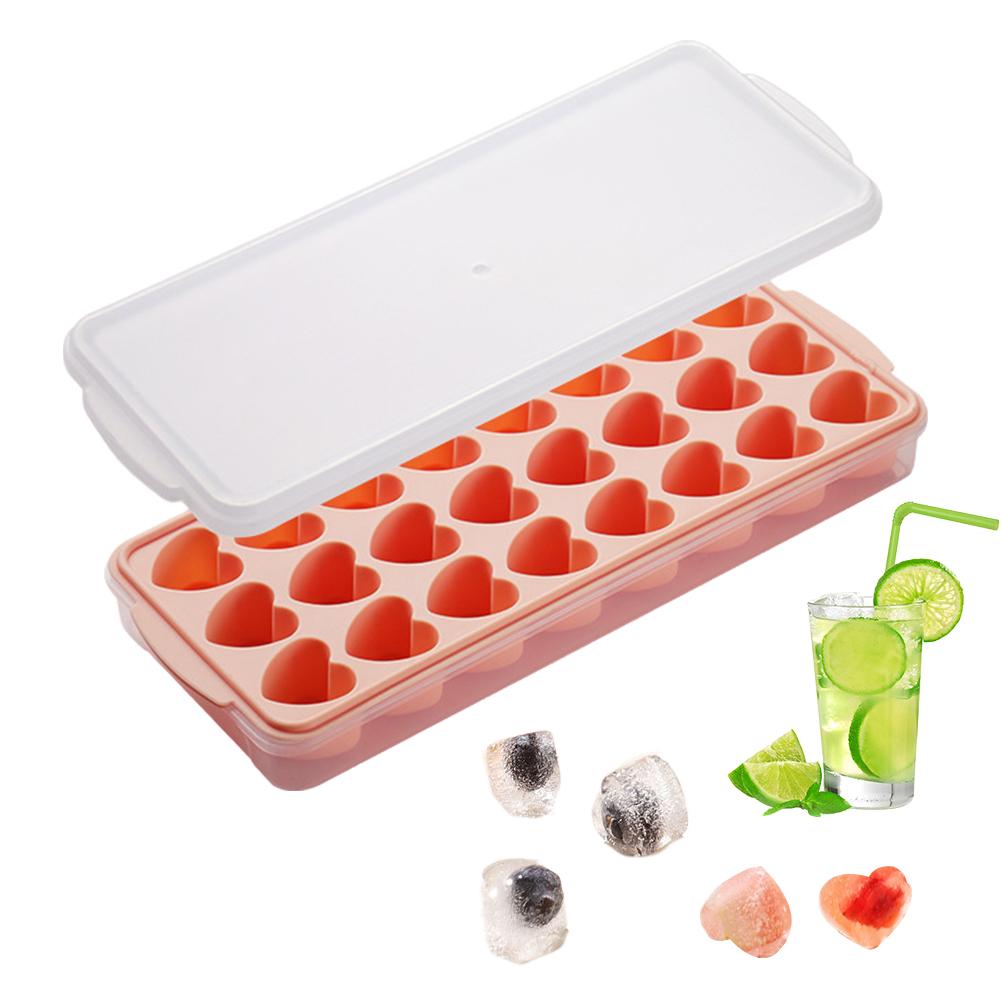 thumbnail image 5 of Wartleves Bandeja de cubitos de hielo de silicona con forma de corazón, molde para hacer hielo de calidad alimentaria para uso doméstico, 5 of 7