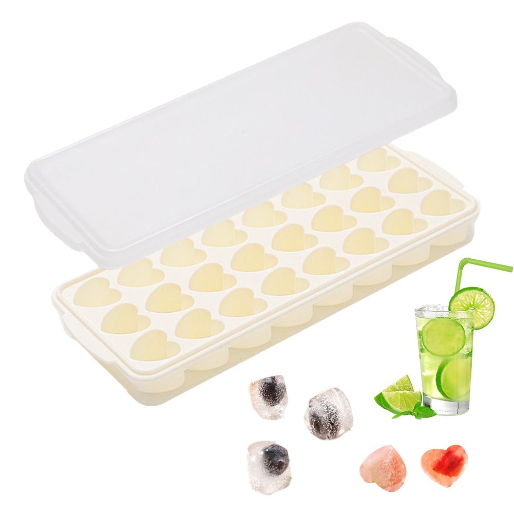 thumbnail image 4 of Wartleves Bandeja de cubitos de hielo de silicona con forma de corazón, molde para hacer hielo de calidad alimentaria para uso doméstico, 4 of 7