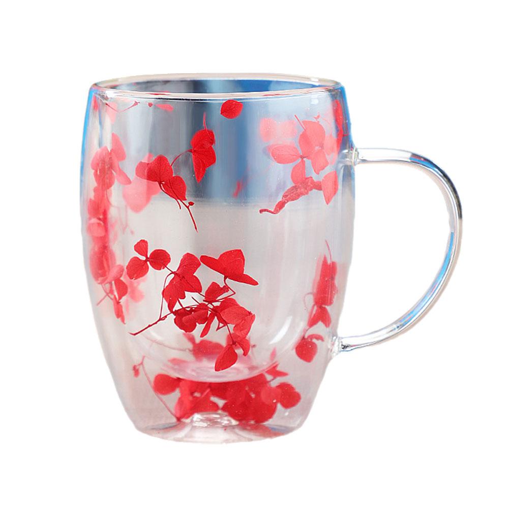 thumbnail image 5 of SGACAI Vaso de vidrio con flores secas, vidrio de doble capa que retiene el aislamiento térmico con asa, 5 of 7
