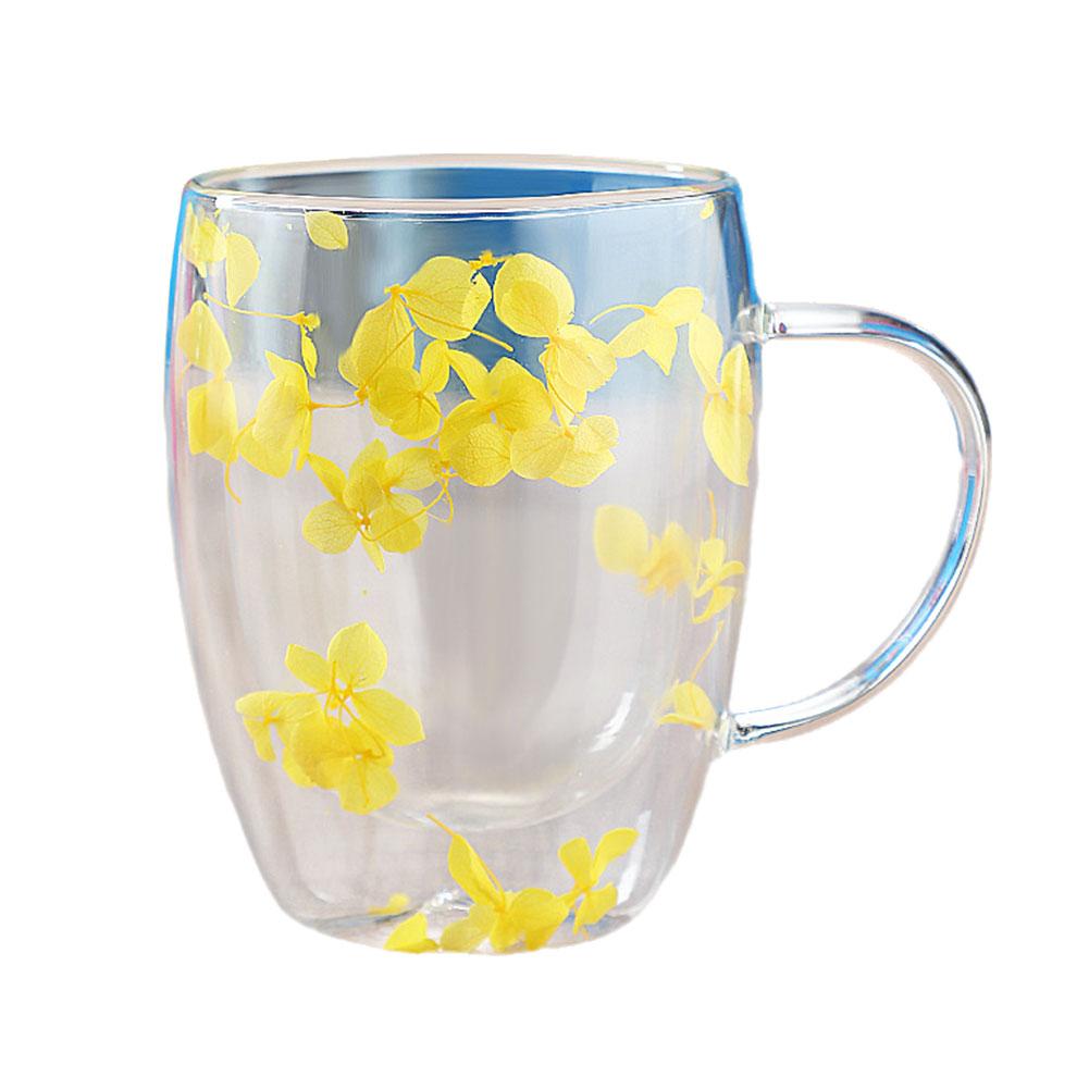 thumbnail image 4 of SGACAI Vaso de vidrio con flores secas, vidrio de doble capa que retiene el aislamiento térmico con asa, 4 of 7