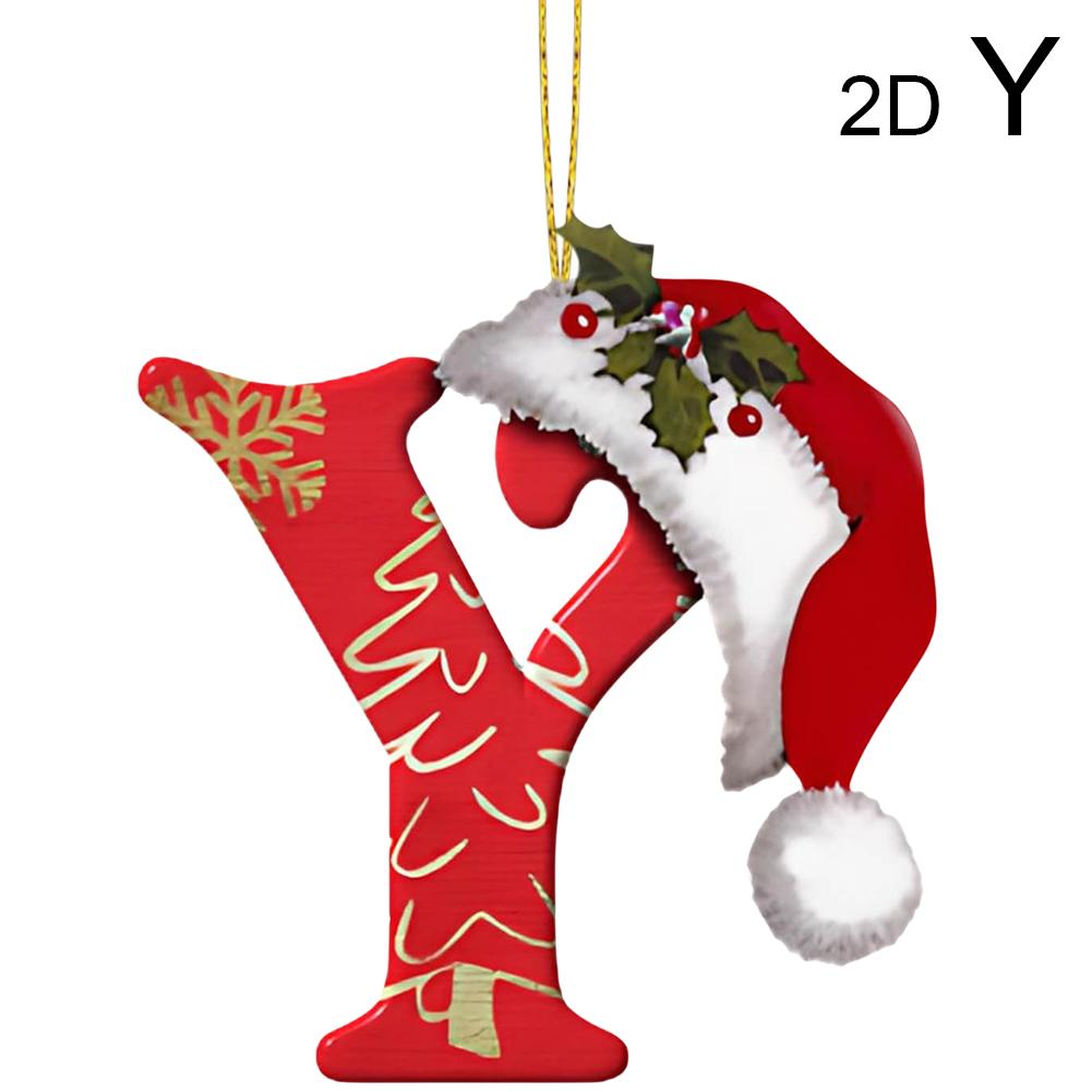 thumbnail image 4 of Ruifaya Decoración navideña 26 letras colgantes Letras colgantes Adornos de árboles de Navidad GXW, 4 of 7