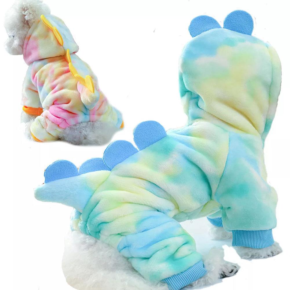 thumbnail image 3 of SGACAI Ropa para perros, sudaderas con capucha de dinosaurio cálidas de invierno, mono, suéter, abrigo, 3 of 7