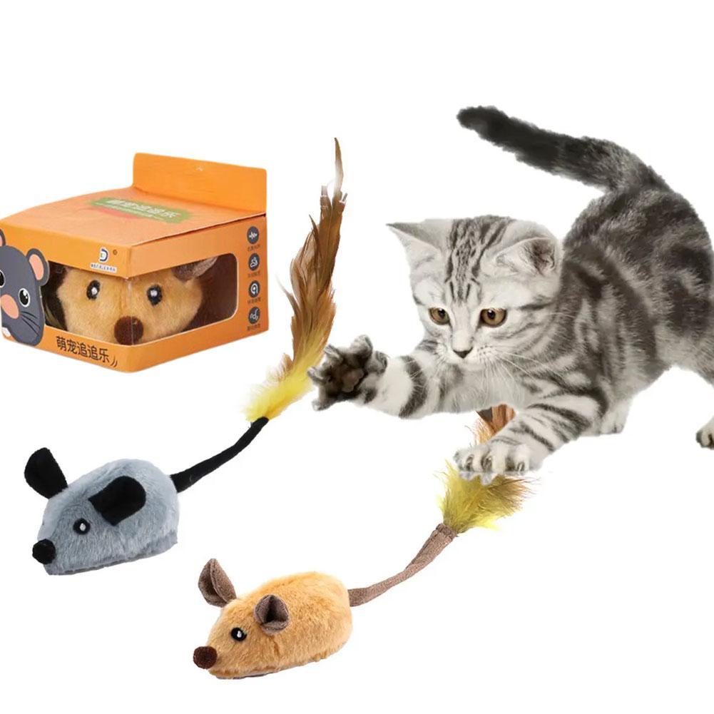 thumbnail image 2 of Ruifaya Juguete interactivo para gatos con forma de ratón, juguetes móviles para gatos de interior, control remoto, 2 of 7