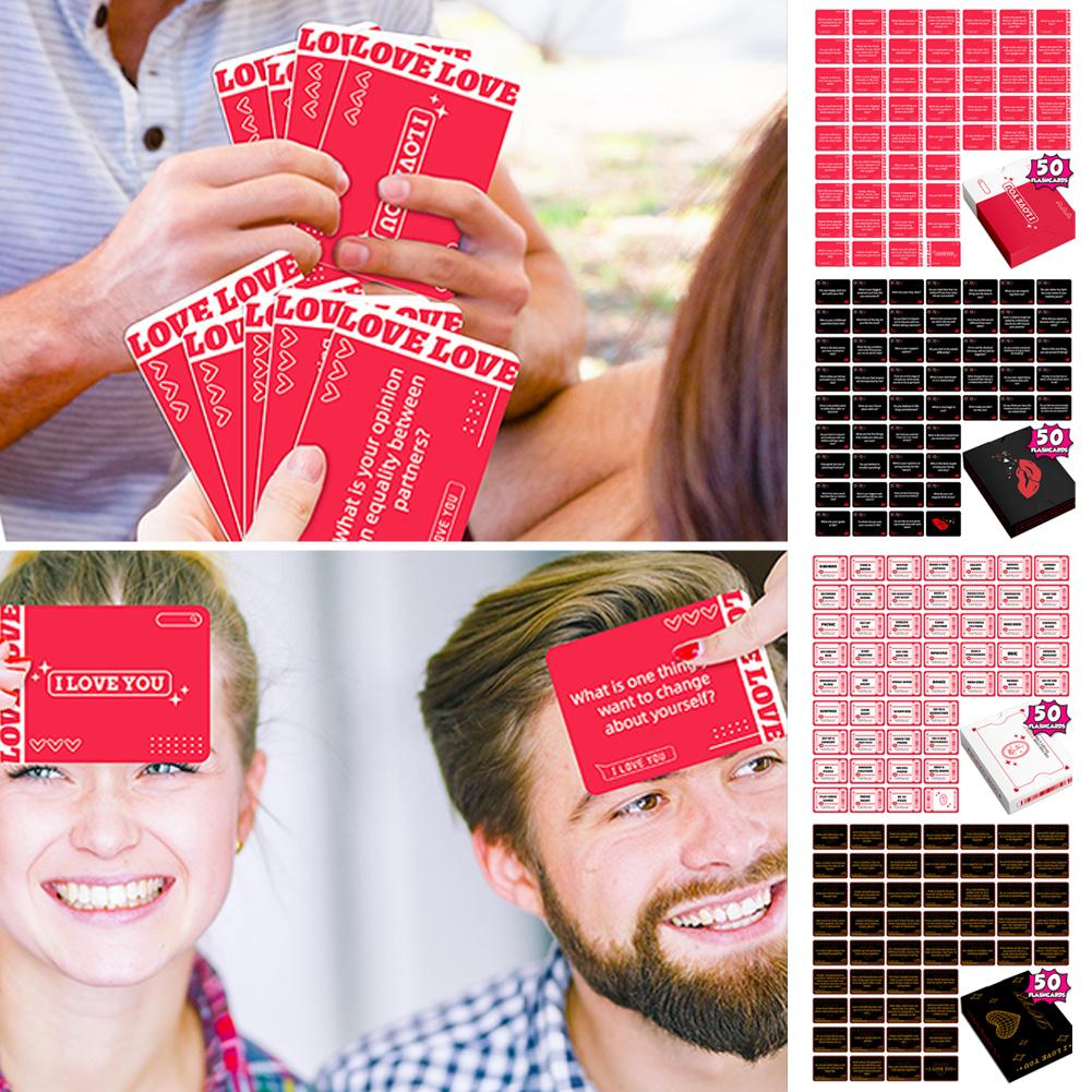 thumbnail image 2 of SGACAI Juegos para iniciar conversaciones honestas en pareja, 50 juegos de cartas con preguntas románticas y profundas para parejas, tarjetas de relación para parejas, ideas de juegos para citas no, 2 of 7