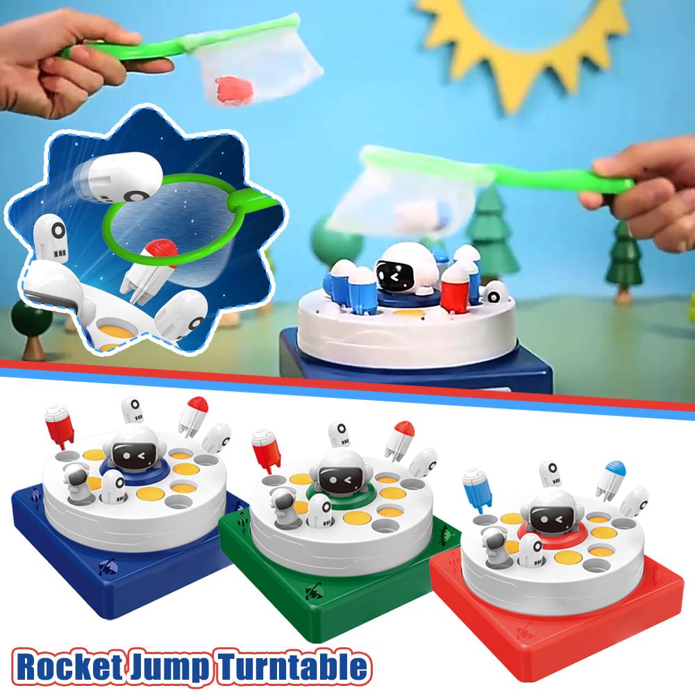 thumbnail image 2 of Ruifaya Juguetes de lanzamiento de cohetes, 2025 nuevos juegos de mesa para niños pequeños, juguete de cohete que rebota y atrapa, divertidos juegos de atrapar cohetes, juego de salto de cohete musi, 2 of 7