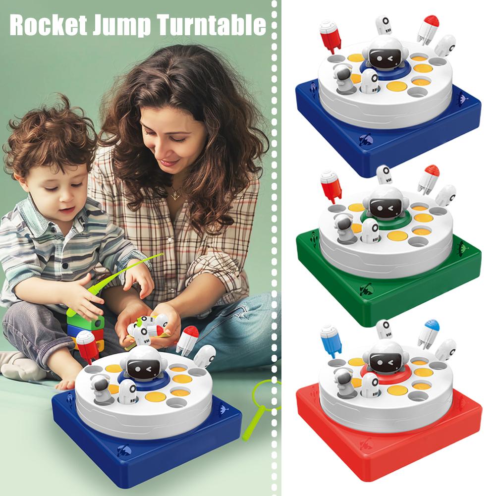 thumbnail image 3 of Ruifaya Juguetes de lanzamiento de cohetes, 2025 nuevos juegos de mesa para niños pequeños, juguete de cohete que rebota y atrapa, divertidos juegos de atrapar cohetes, juego de salto de cohete musi, 3 of 7