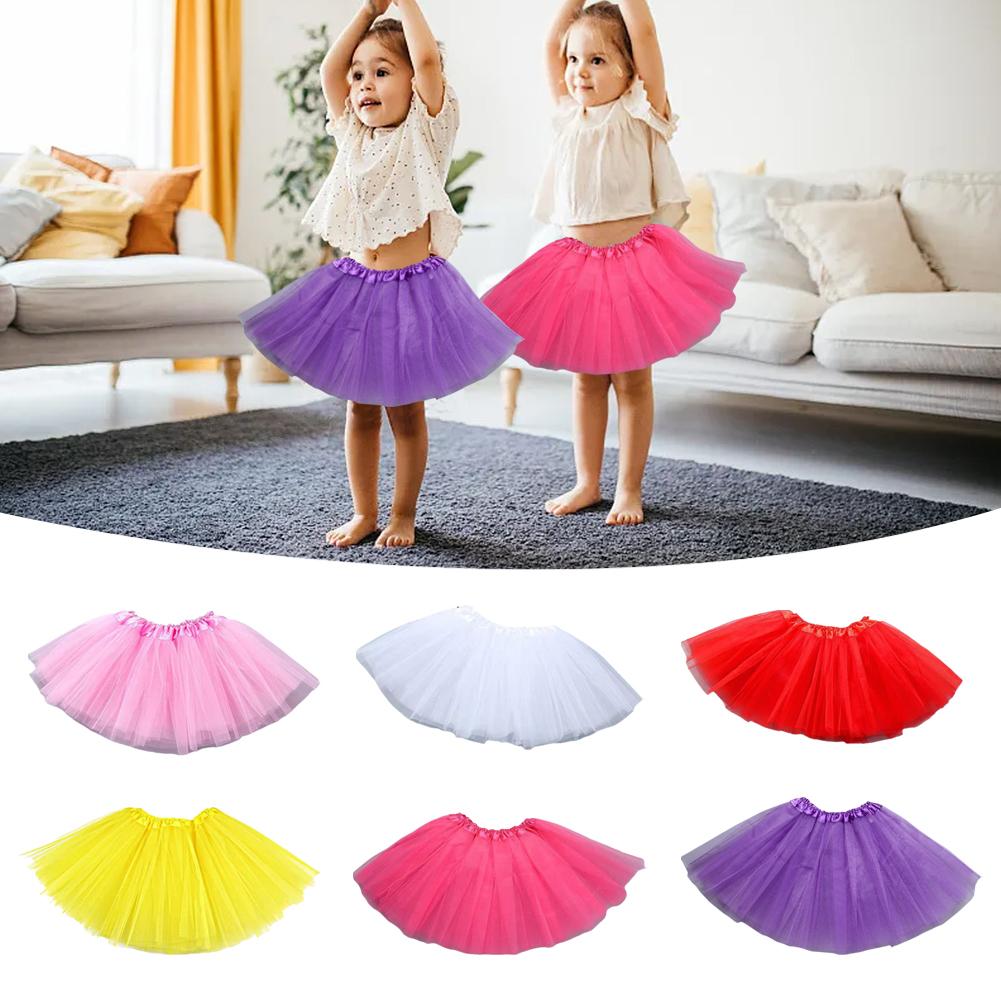 thumbnail image 2 of SGACAI Falda de tul para niñas, falda de ballet, tutú de princesa, falda corta para niñas adolescentes, faldas coloridas para correr, disfraz de fiesta, para bebés pequeños, cumpleaños de Navidad, 2 of 7