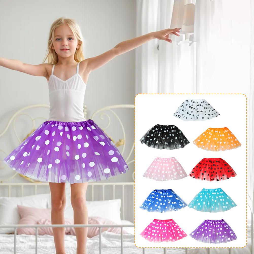 thumbnail image 3 of Wartleves Falda tutú para niños Falda peluda para niños Falda de malla, 3 of 7