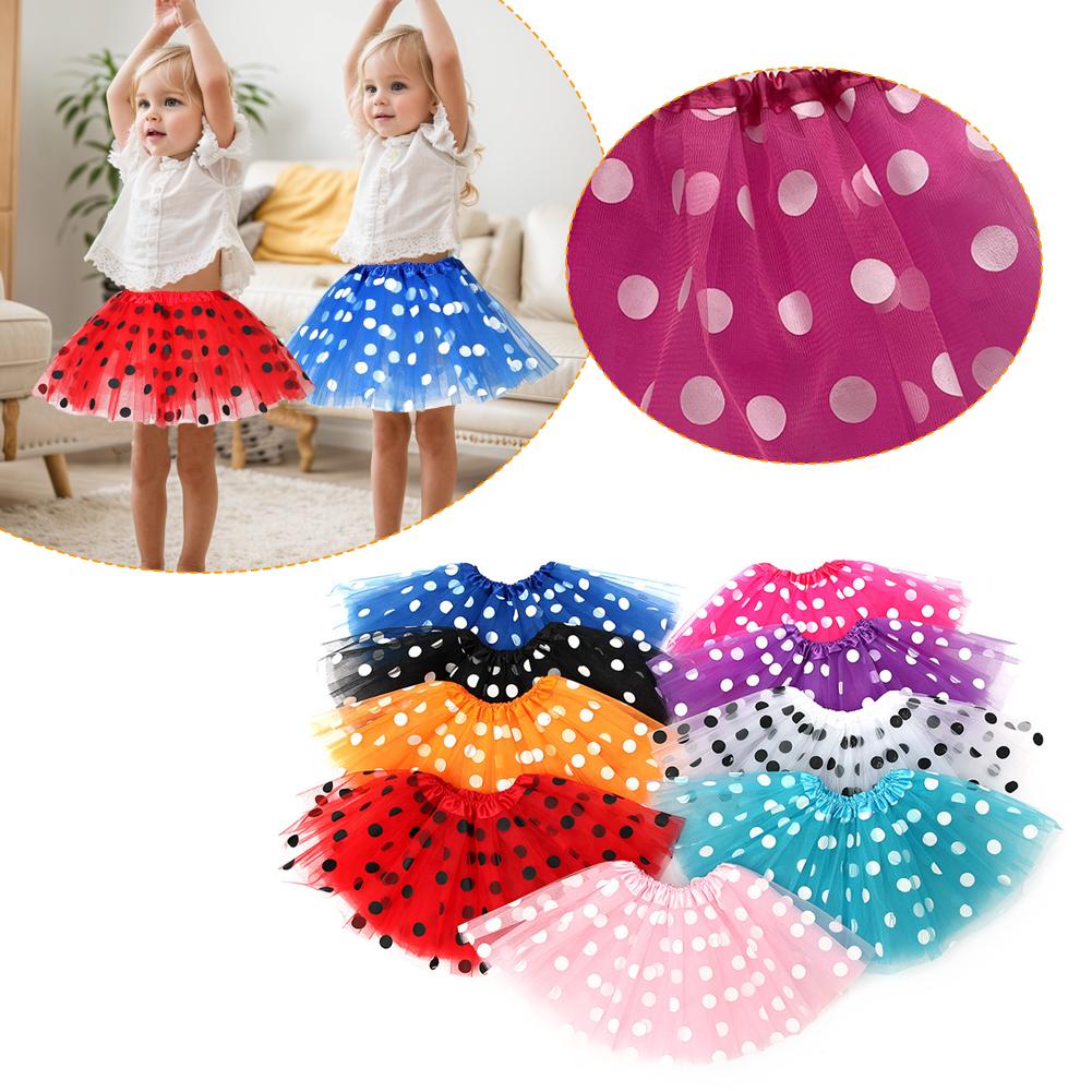 thumbnail image 2 of Wartleves Falda tutú para niños Falda peluda para niños Falda de malla, 2 of 7
