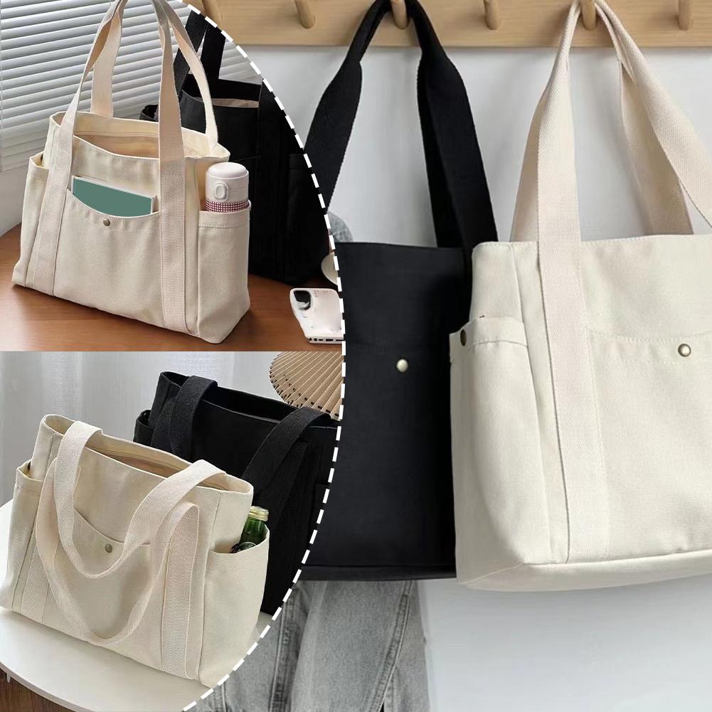 thumbnail image 3 of SGACAI Bolso de lona, bolso de mujer, bolso de hombro, bolso de estudiante universitario, W1B7 grande, 3 of 7