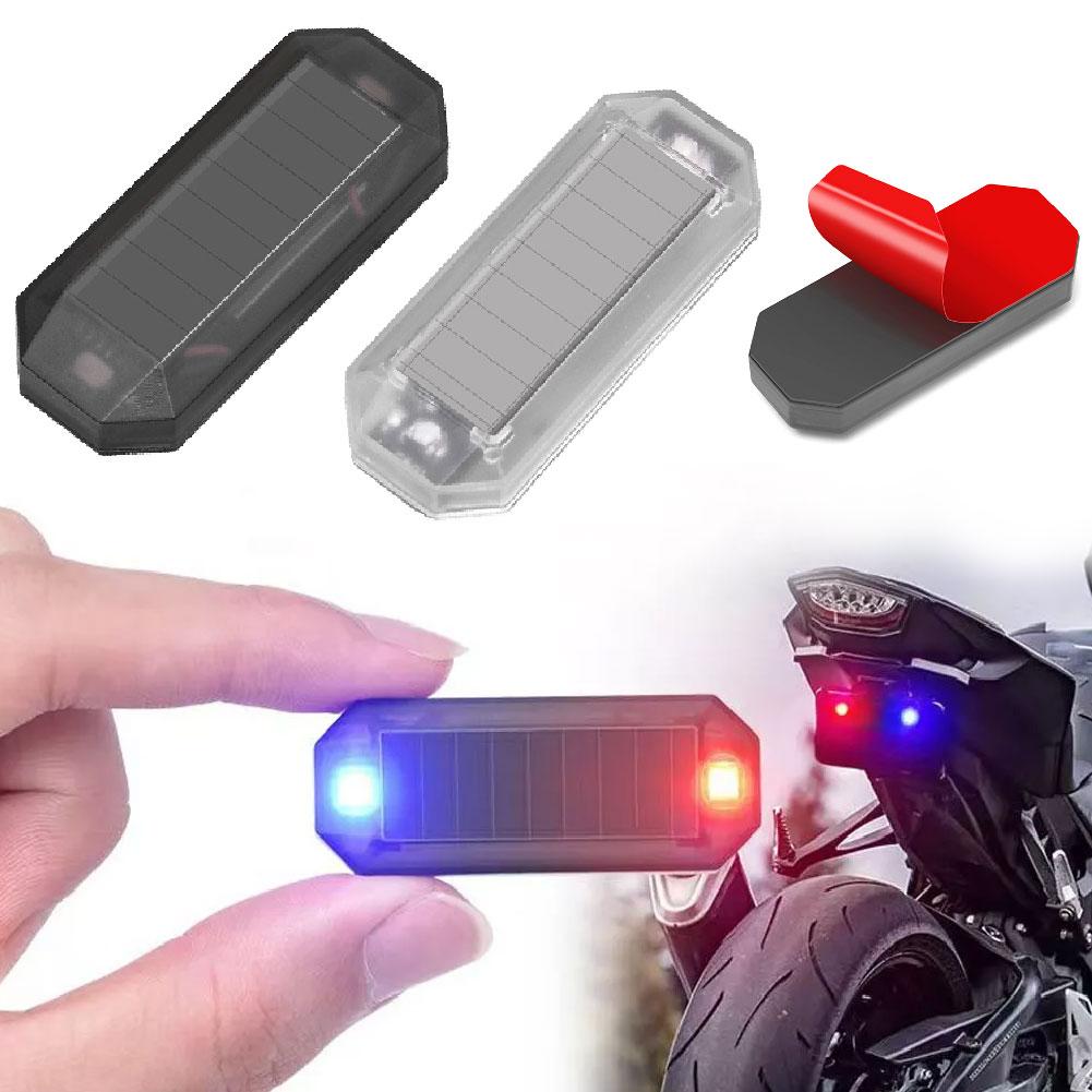 1x Car Interior Accessories Solar LED Flash Light Anti-theft Safety Warning Lamp