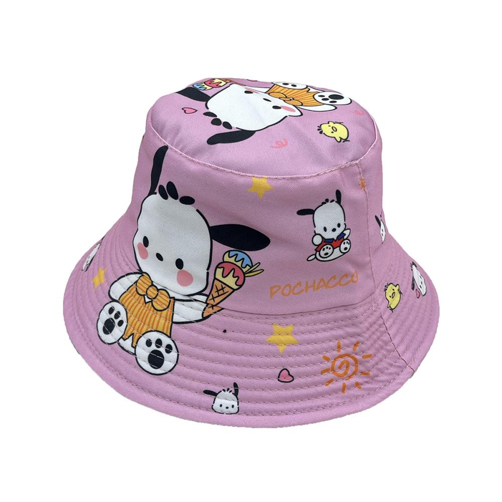 Sombrero de cubo infantil de dibujos animados Sanrio Coolome, My Melody, para lavabo, parasol, talla mediana y grande, circunferencia de la cabeza: 56 cm.