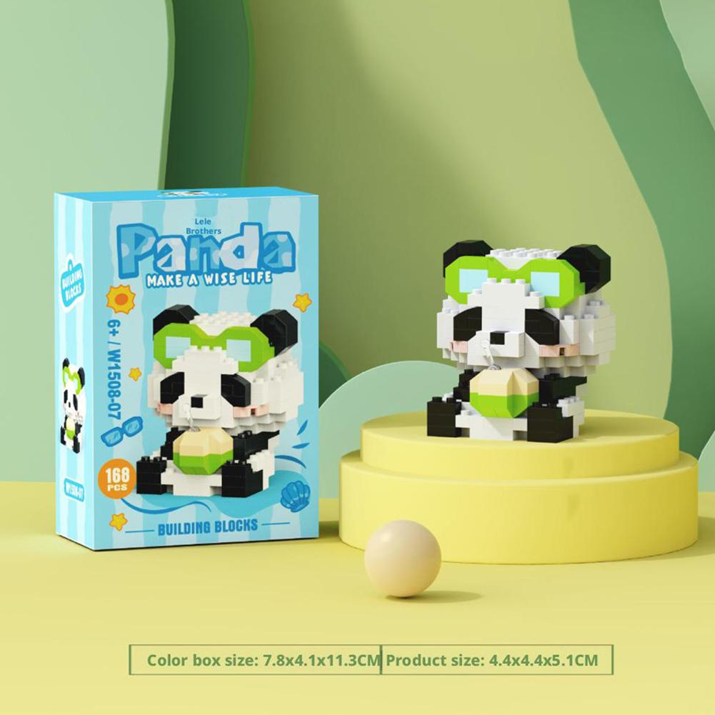 thumbnail image 1 of Compatible con Lego Panda de dibujos animados, bloques de construcción, juguetes educativos para niños, bloques de construcción pequeños de micropartículas, regalos., 1 of 2