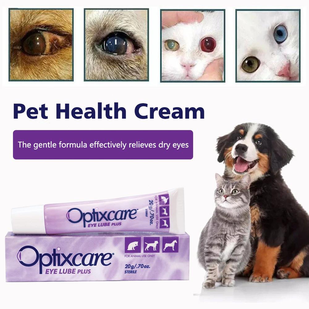 Optixcare Eye Lube Plus For Cats, Dogs And Horses 20g Eye Lubricant All  Ages Set