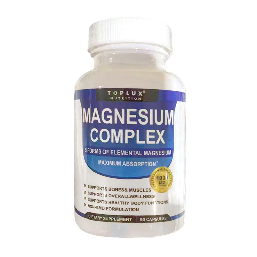 Toplux Magnesium Complex 1000mg, 8 Elemental Magnesium, Gluten Free-  Non-GMO N | eBay