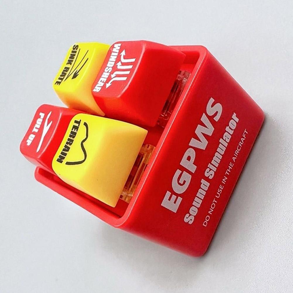 Pilot & Crew Alert Keychain - EGPWS Warning Sound Simulator, Cockpit Safety Button Keychain