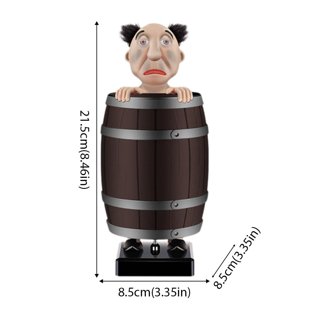 Christmas Funny Santa Claus Cigarette Holder, Creative Spoof Cigarette Box, Santa Claus in The Wooden Barrel Cigarette Box Figurines Statue Christmas