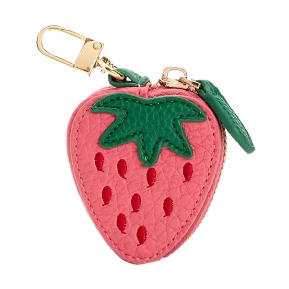 Set Di 4 Portachiavi E Portamonete In Pelle A Forma Di Frutta – Ciondoli Per Borsa E Zaino Con Design Fragola – Regalo Simpatico Per Ragazze E Donne - 2