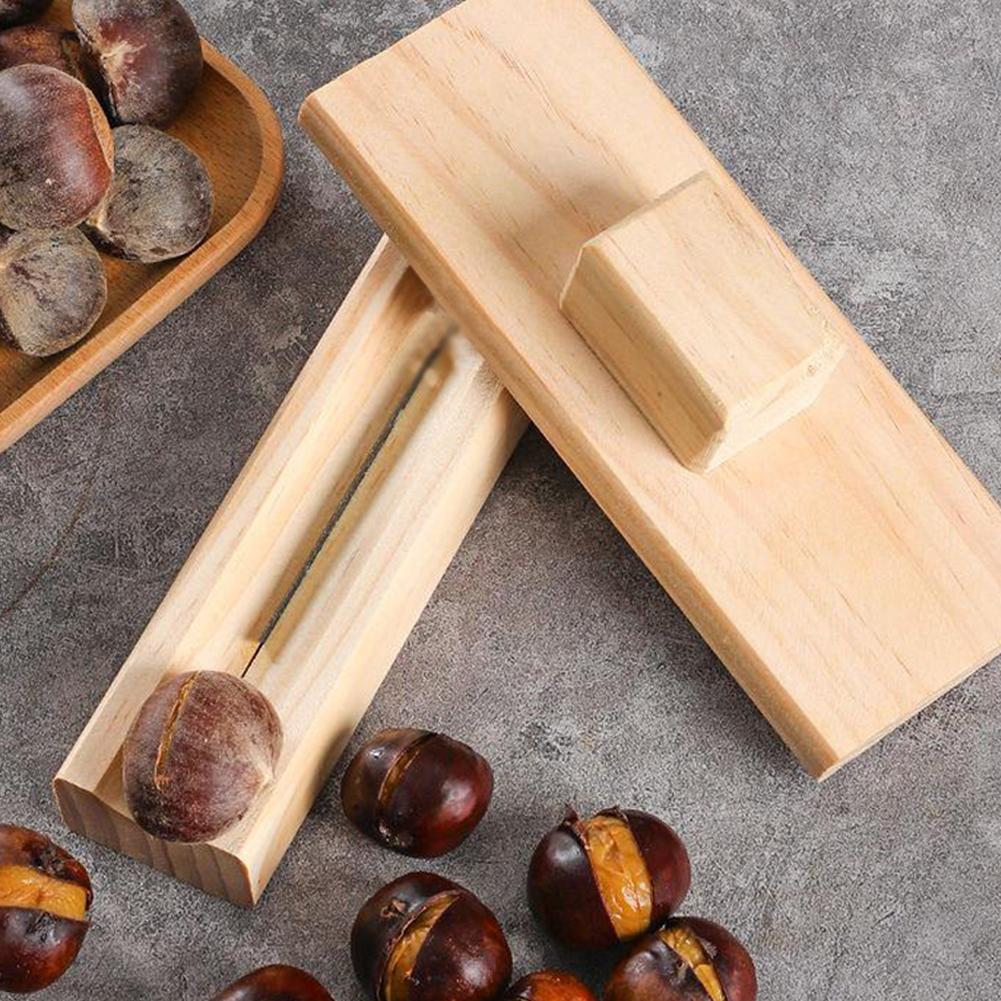 Ouvre-châtaignes Manuel En Bois - Multifonction Noix, Noisettes, Lotus | 18x7x4.5 Cm, Design Ergonomique, Facile à Nettoyer | Pour Maison Et Restaurant