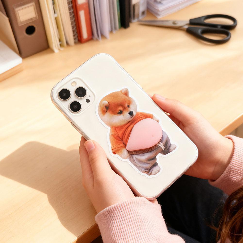 Cute Puppy 3D Puffy Stickers, Squeezeable 3D Soft Cute Belly Dog Stickers for Phone Case Notebook Scrapbooking DIY Decoration
