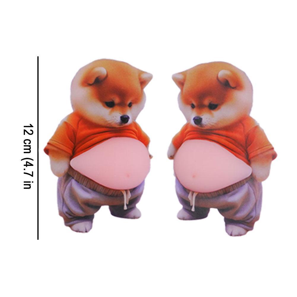 Cute Puppy 3D Puffy Stickers, Squeezeable 3D Soft Cute Belly Dog Stickers for Phone Case Notebook Scrapbooking DIY Decoration