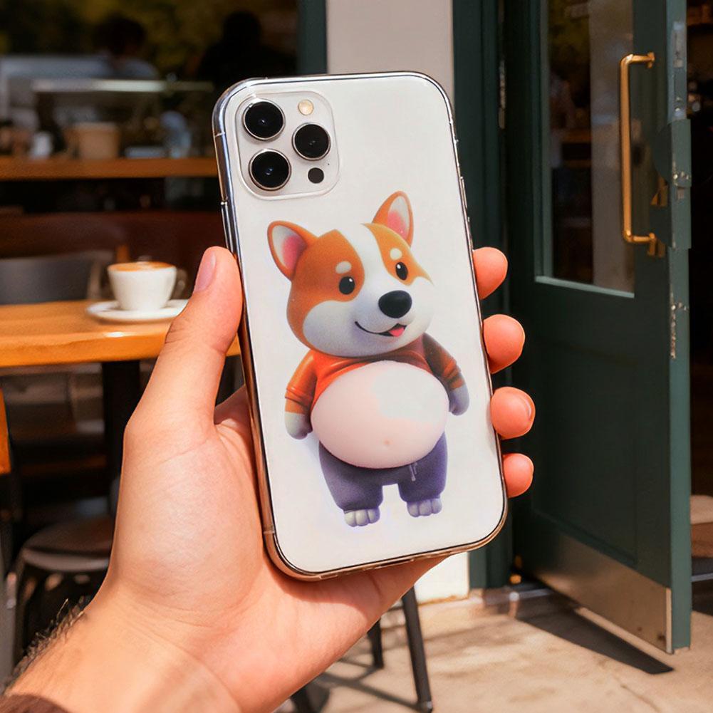 Cute Puppy 3D Puffy Stickers, Squeezeable 3D Soft Cute Belly Dog Stickers for Phone Case Notebook Scrapbooking DIY Decoration