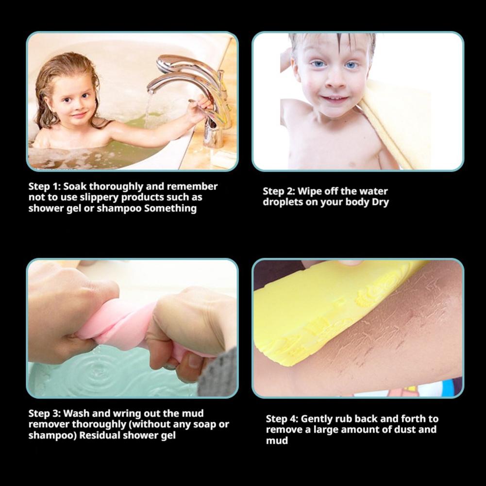 Exfoliating Sponge - Soft Bath Sponge Body Scrub 3D Radiant Skin Exfoliating Bath Sponge, Remover Dead Skin, Skin Friendly