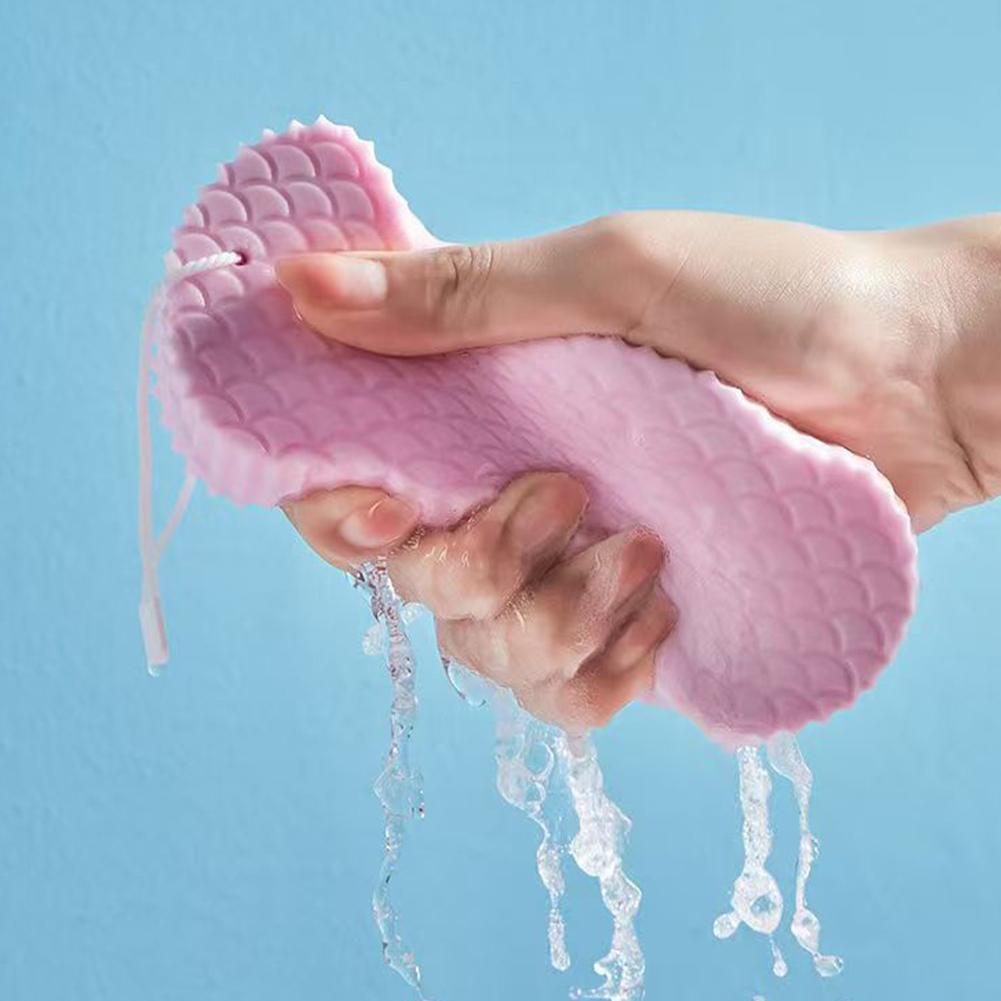 Exfoliating Sponge - Soft Bath Sponge Body Scrub 3D Radiant Skin Exfoliating Bath Sponge, Remover Dead Skin, Skin Friendly