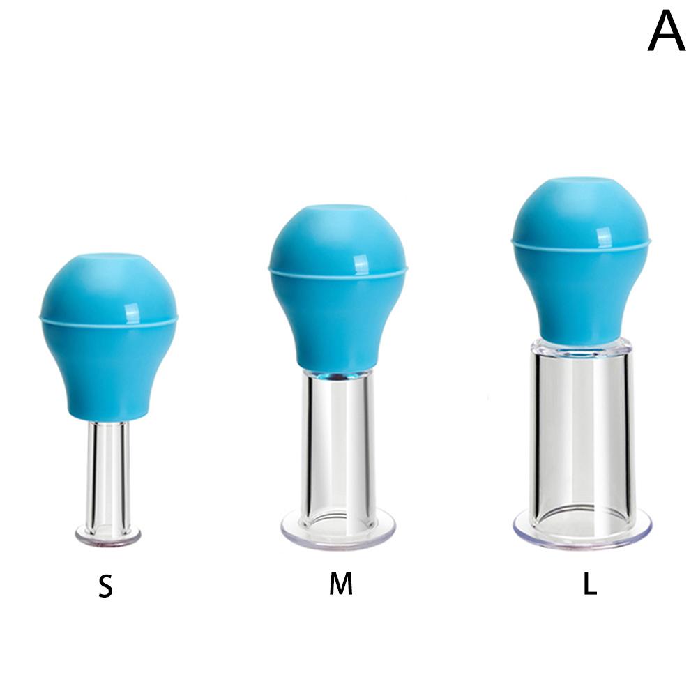 Ruifaya Juego de ventosas para masaje facial anticelulítico, de silicona y vidrio, para rostro Z1N