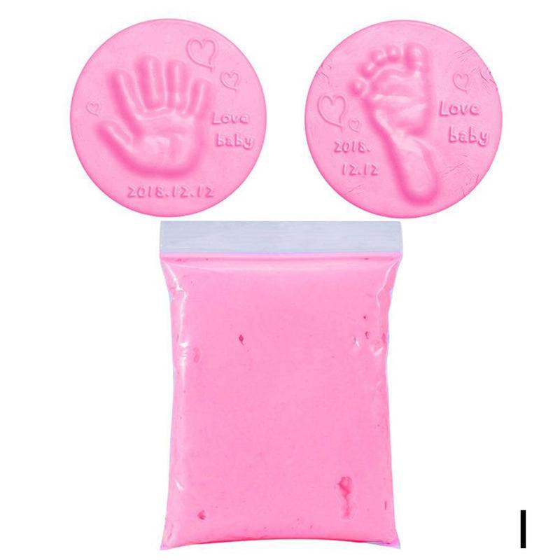 Wartleves Kit de impresión de huellas de manos de bebé en arcilla, molde para almohadilla de tinta para padres e hijos