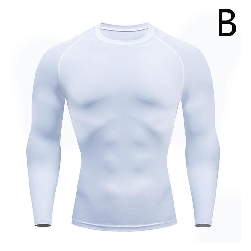 thumbnail image 1 of SGACAI Camiseta larga de compresión para hombre para correr, camisetas deportivas de entrenamiento de secado rápido. EE. UU., 1 of 7