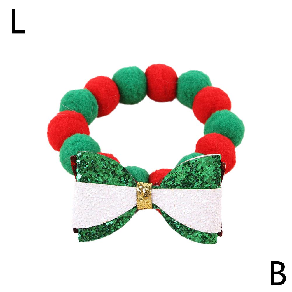 thumbnail image 1 of SGACAI Collar ajustable para mascotas, divertido adorno navideño con lazo suave, 1 of 7