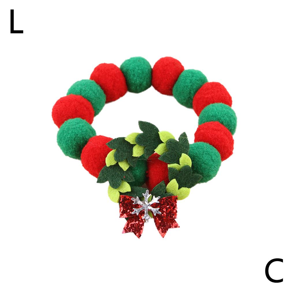 thumbnail image 1 of Wartleves Collar ajustable para mascotas, divertido adorno navideño con lazo suave, 1 of 7