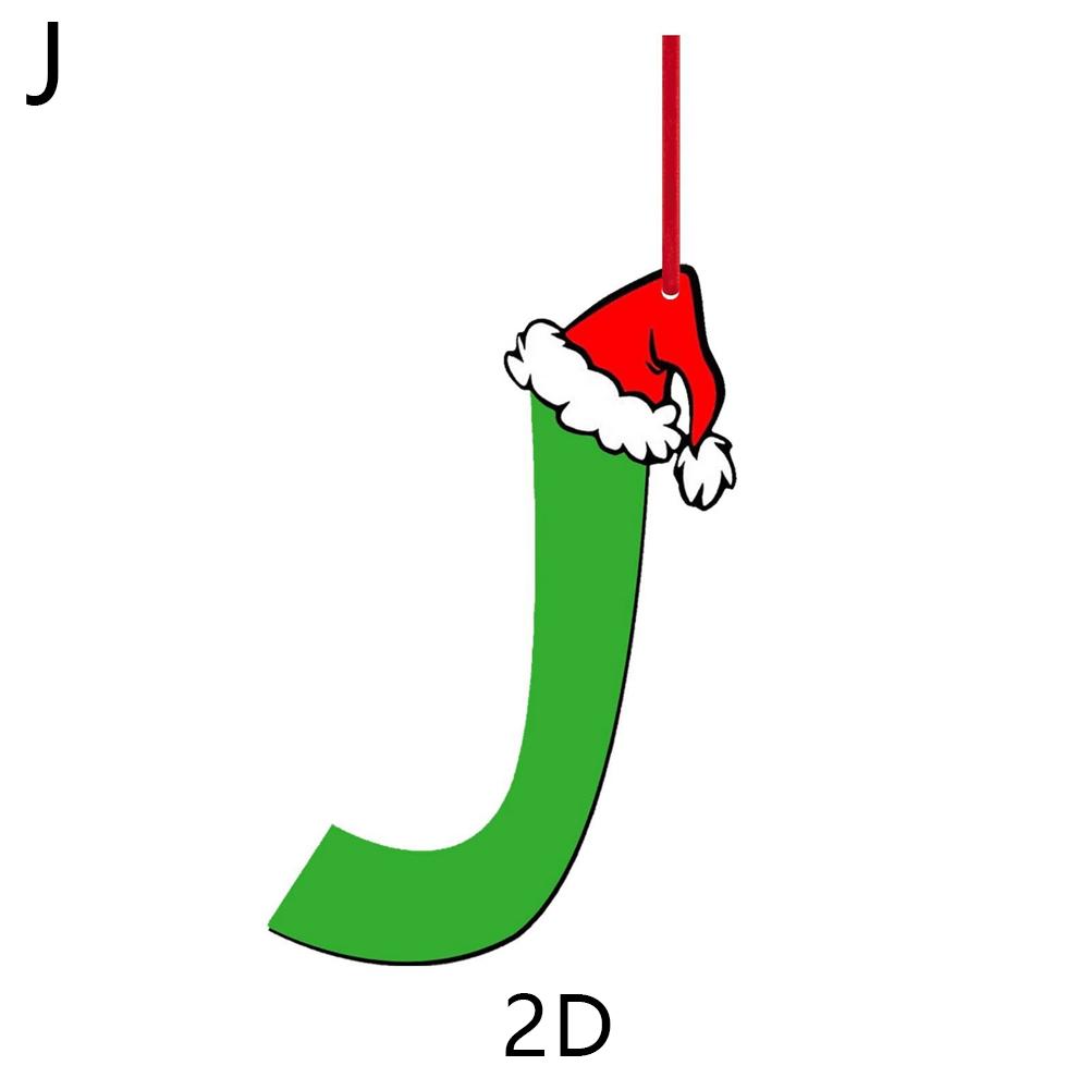 thumbnail image 1 of Wartleves Colgante de árbol de Navidad con 26 letras, adornos de acrílico navideños de 26 letras colgantes, letras del alfabeto de Navidad para árbol de Navidad, decoración festiva, regalos creativos, 1 of 7