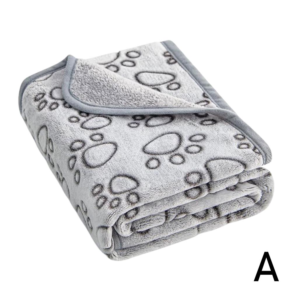 SGACAI Manta suave y esponjosa de alta calidad para mascotas, linda manta con estampado de patas para perros, tapete para mascotas, caliente V6
