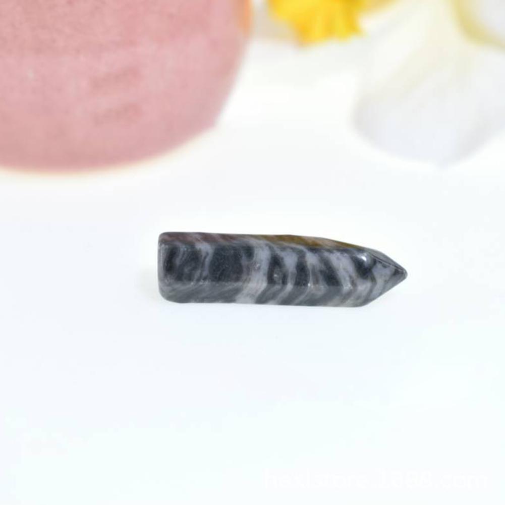 thumbnail image 1 of SGACAI Colgante de pilar hexagonal de piedra natural con adorno de jade, 1 of 7