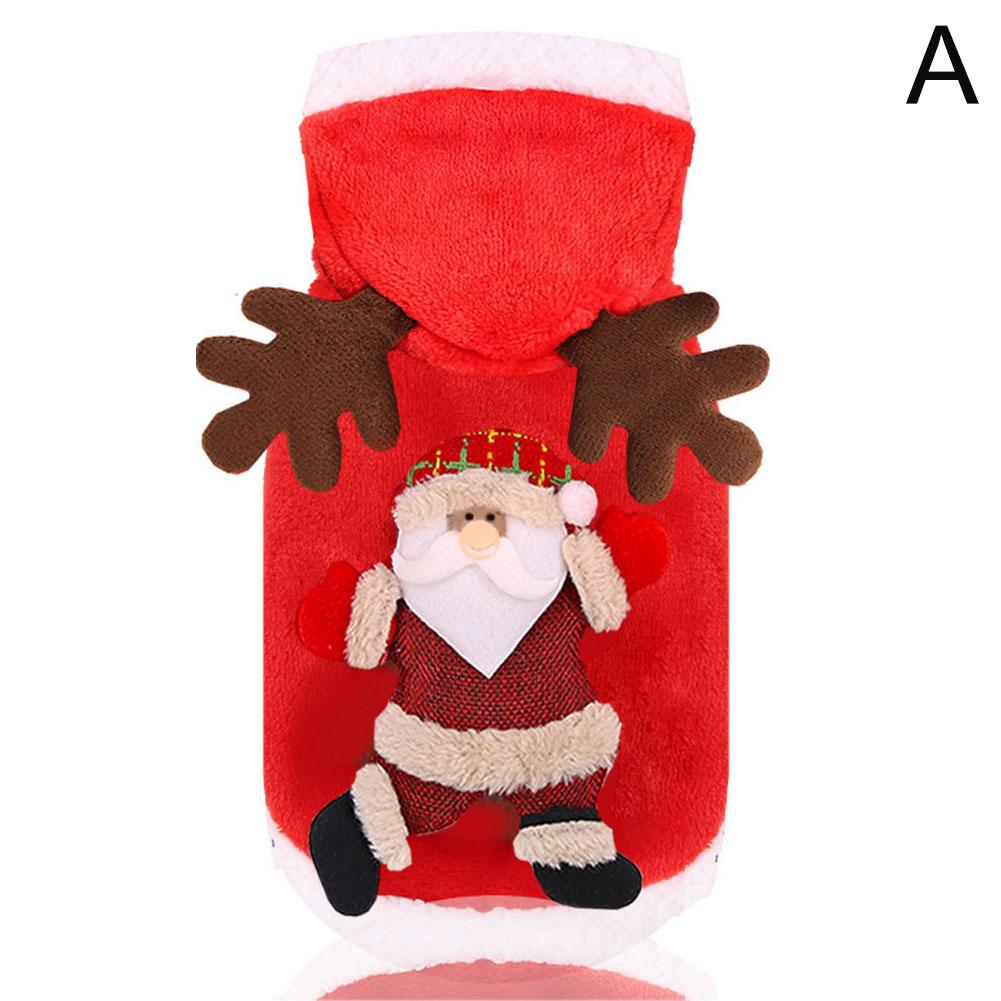 thumbnail image 1 of SGACAI Ropa navideña para perros Ropa para mascotas Perros Invierno Cálido Alce Papá Noel Perro Gato Abrigo, 1 of 7