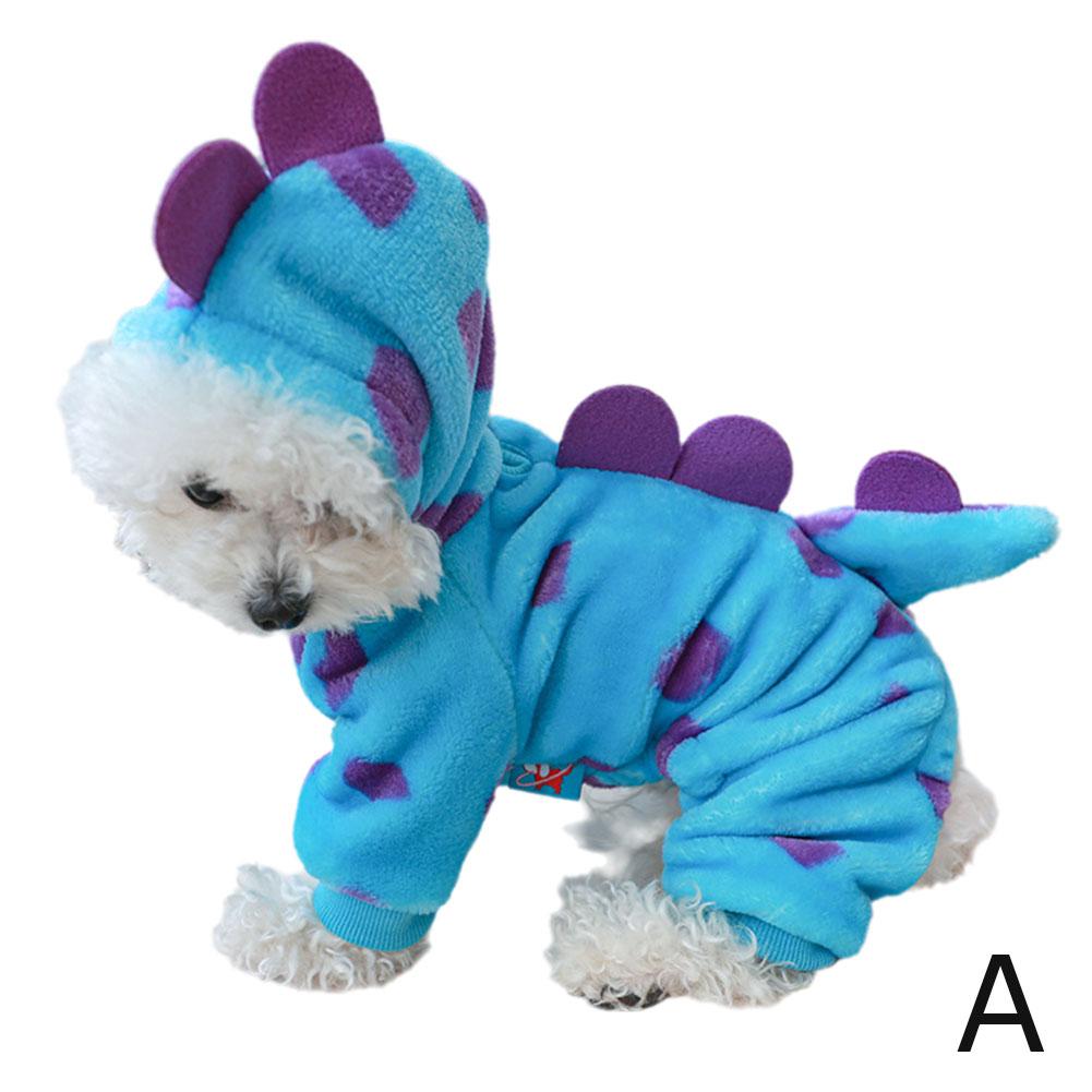 thumbnail image 1 of SGACAI Ropa para perros, sudaderas con capucha de dinosaurio cálidas de invierno, mono, suéter, abrigo, 1 of 7