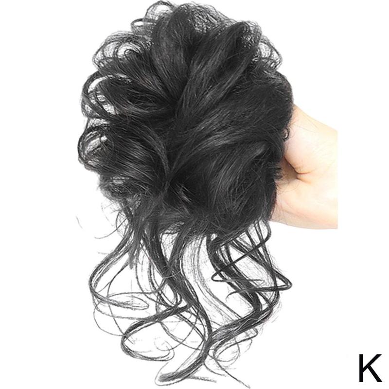 thumbnail image 1 of Wartleves Moño desordenado para mujer, postizo, cola de caballo, cabello rizado, rápido, A4R3, 1 of 7